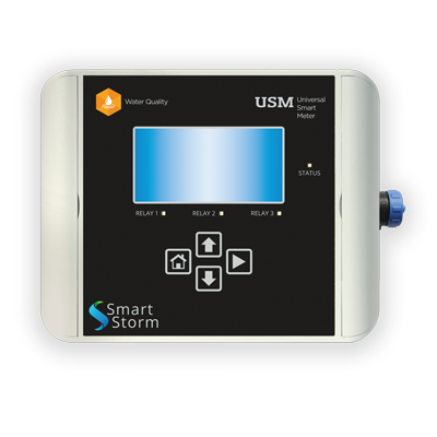 Two parameter conductivity meter for measuring conductivity in water and wastewater