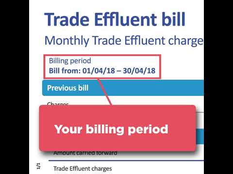 Trade Effluent Bills